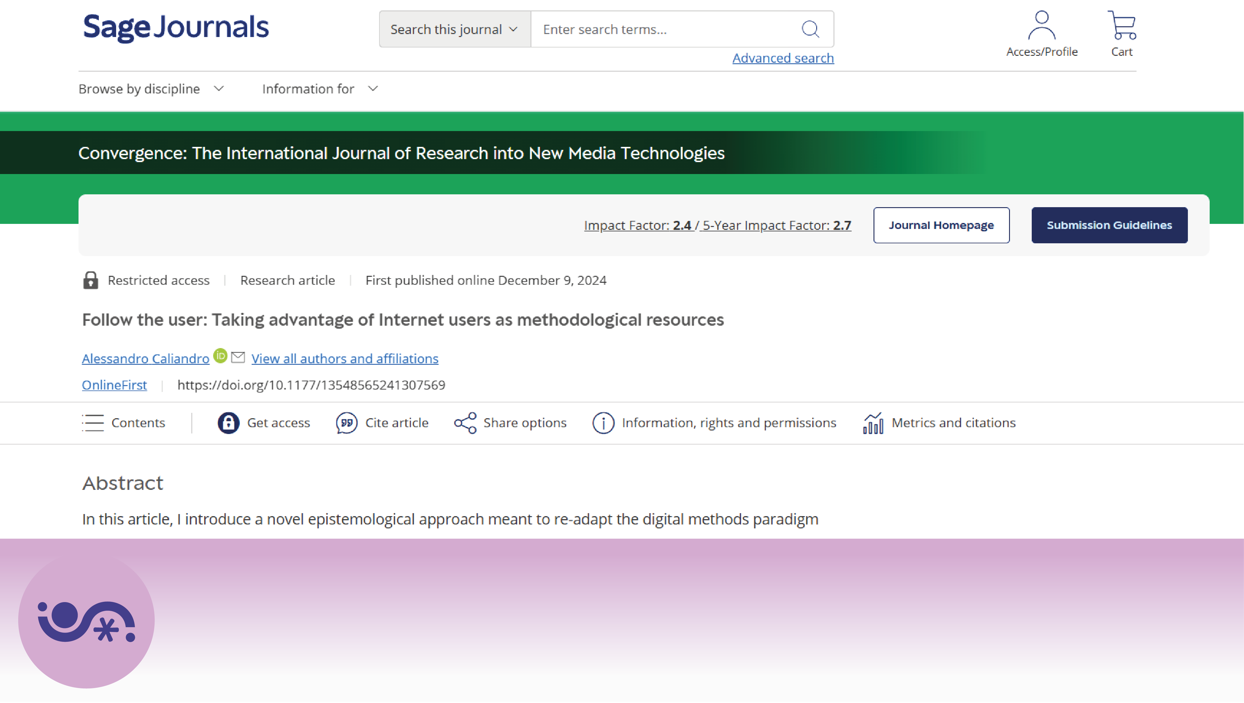 Follow the user: Taking advantage of Internet users as methodological resources